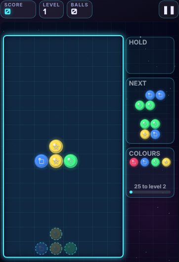 Orbital Drop being played on Neon Game Cave