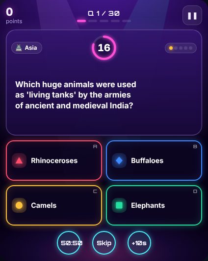Pub Quiz being played on Neon Game Cave